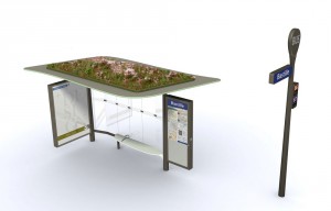 Bus shelters designed by Aurel design agency