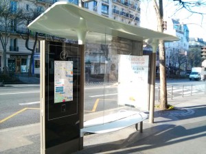 coChange App available on the touchpads of bus shelters